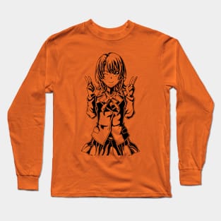 Oregairu Iroha Isshiki Line Art Color T-Shirt Long Sleeve T-Shirt